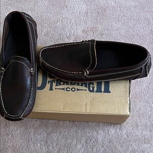 Duluth Trading Co Rich Brown Leather Loafers